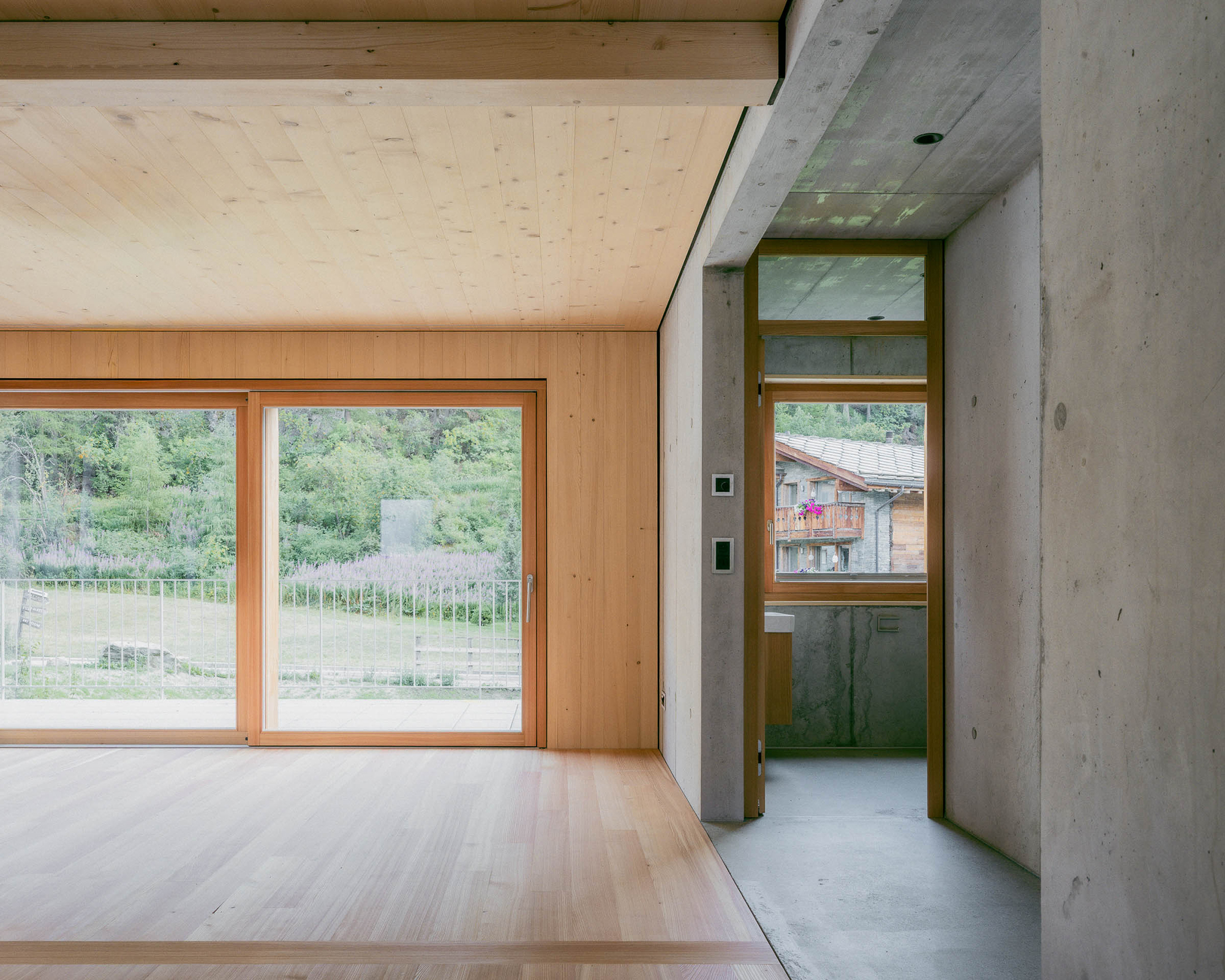studiobirk, Moosweg, Zermatt, Wohnraum