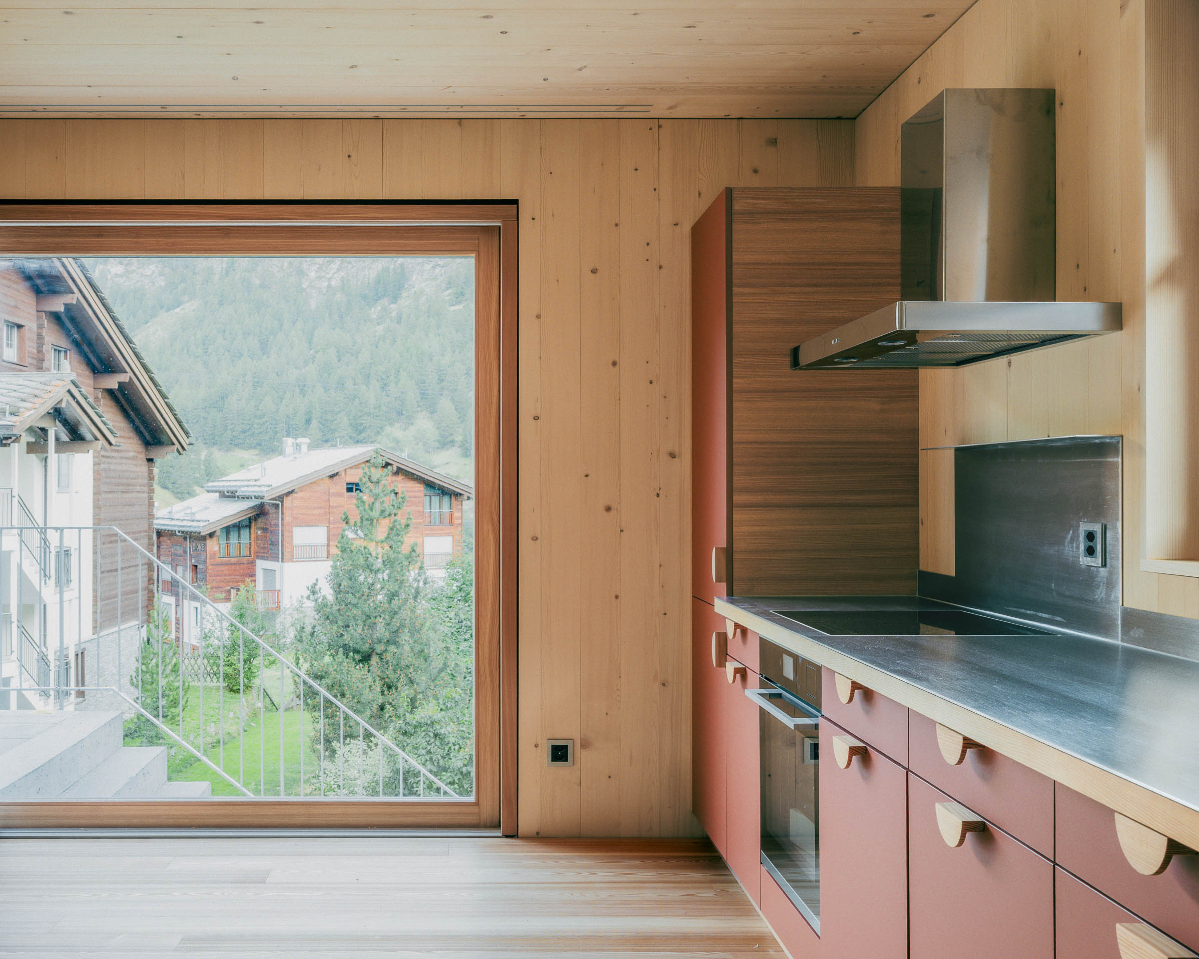 studiobirk, Moosweg, Zermatt, Küche