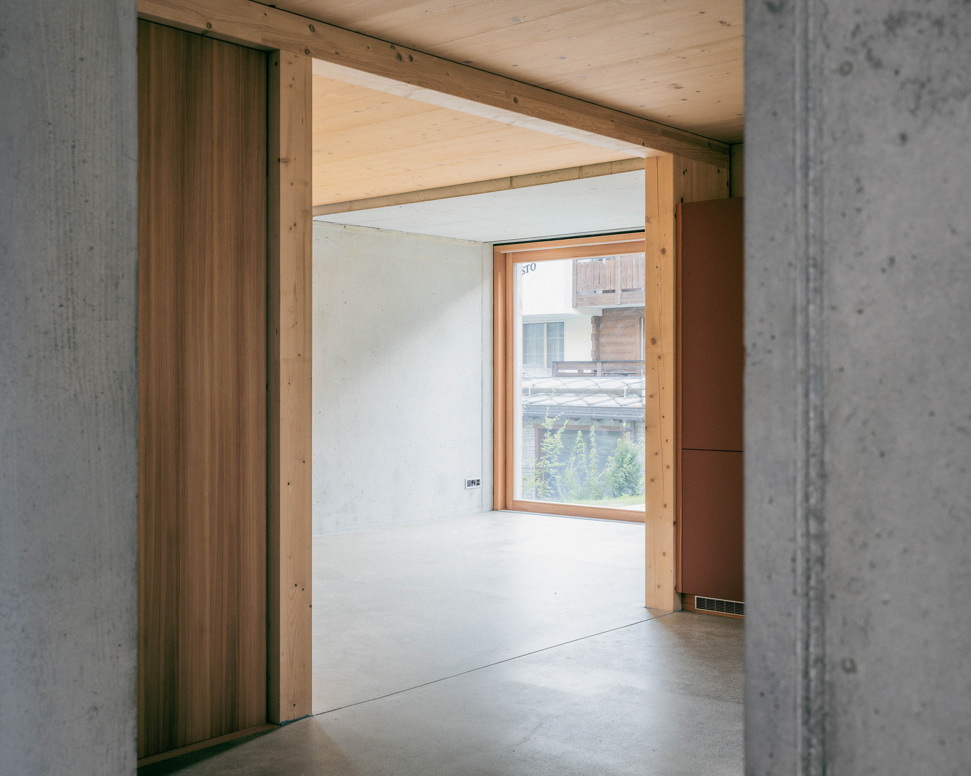 studiobirk, Moosweg, Zermatt, fliessender Wohnraum