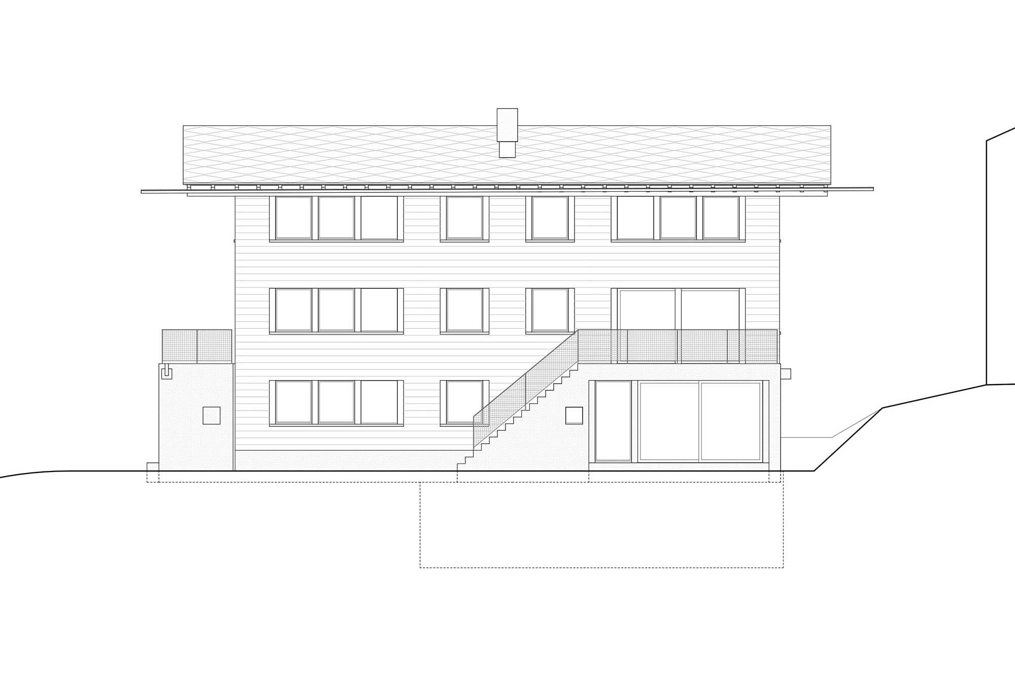 studiobirk, Moosweg, Zermatt, Südfassade