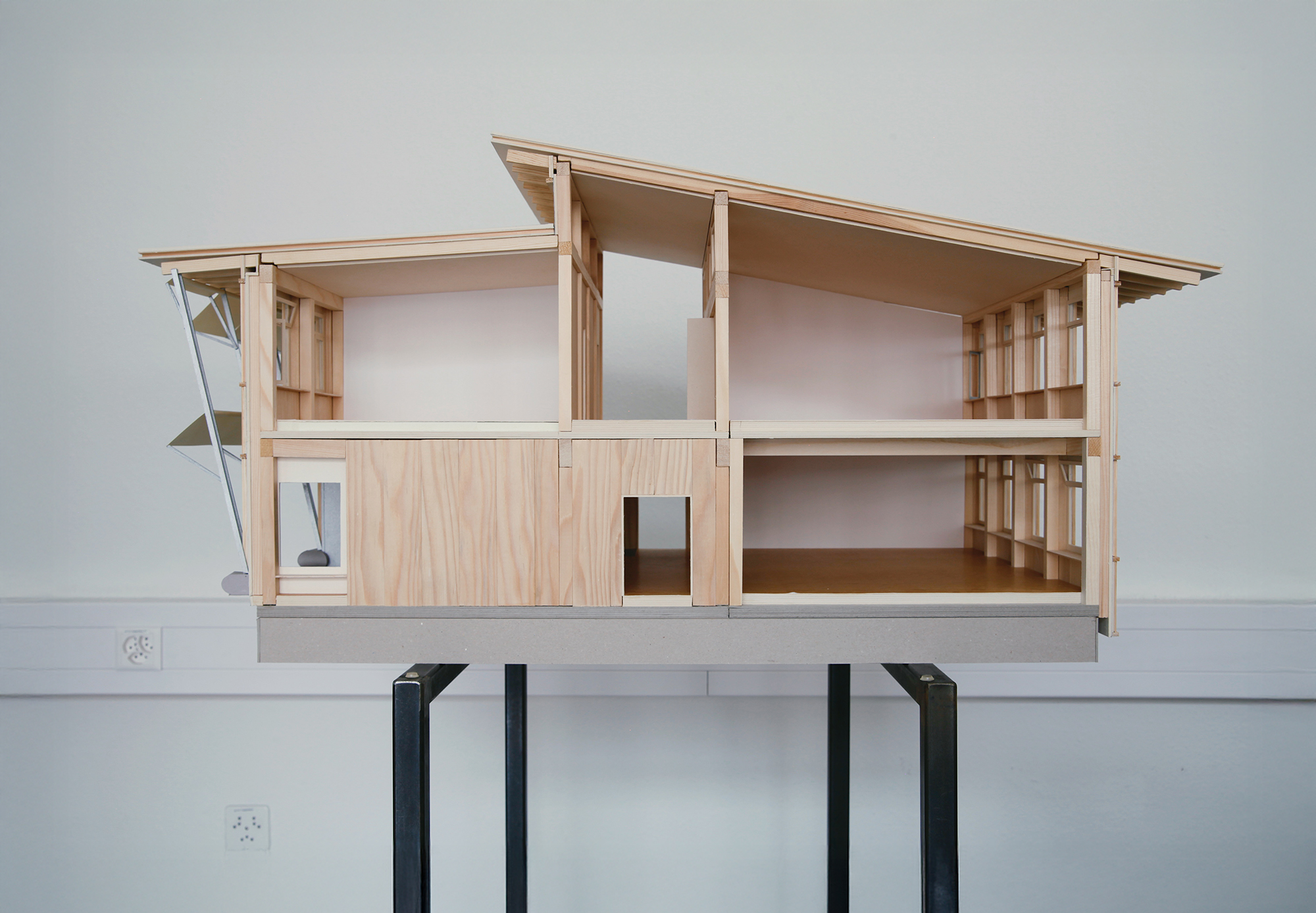 studiobirk, Schulanlage, Benken, Neubau, Turnhalle, Schulraumerweiterung, Kindergarten, Schnittmodell