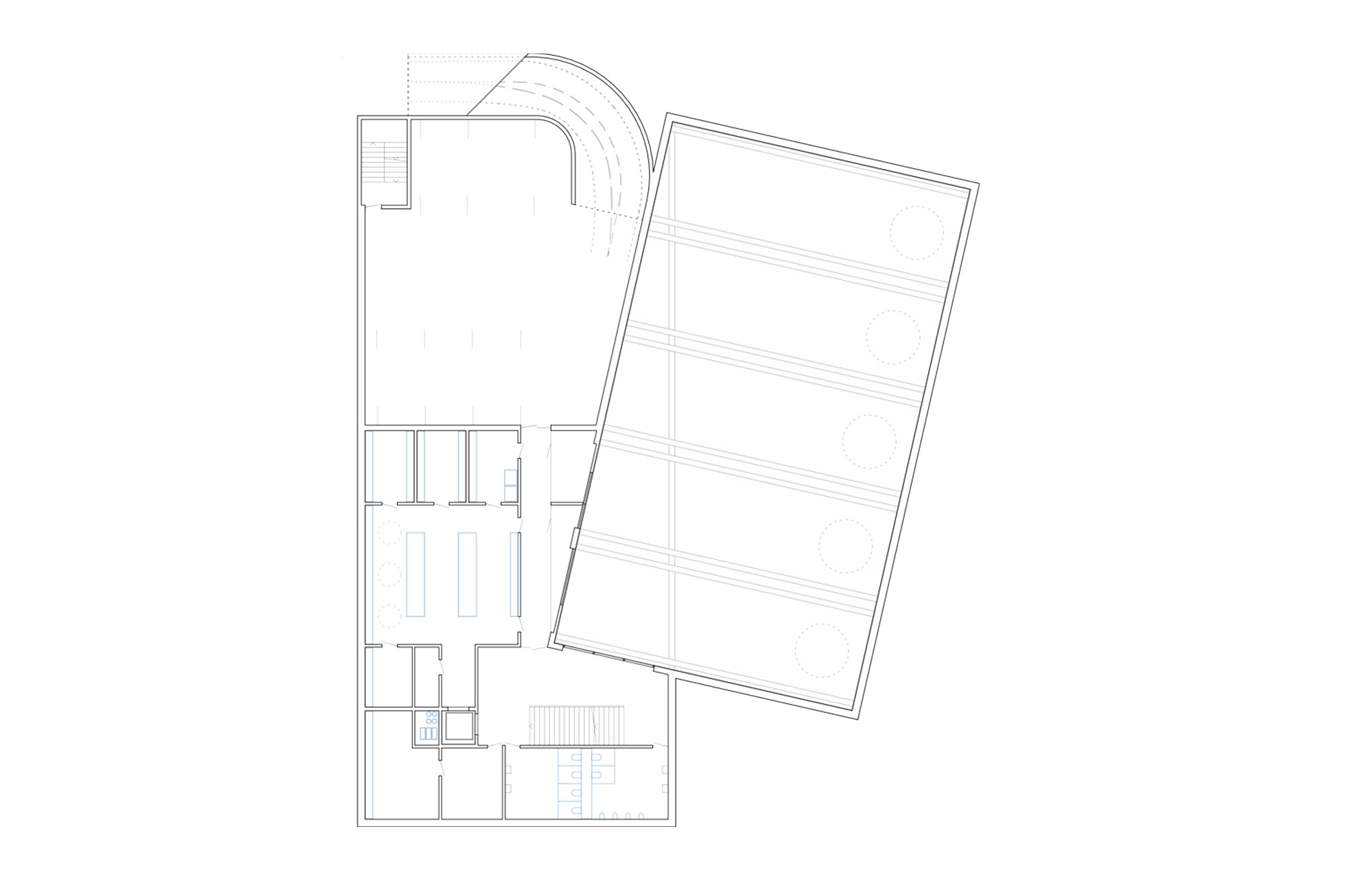 studiobirk, Bern, Schulanlage, Schulhaus, Volksschule, Erweiterung, Breitfeld, Bern, Neubau, Turnhalle, Schulraumerweiterung, Schulraum, Parkierung, Luftraum