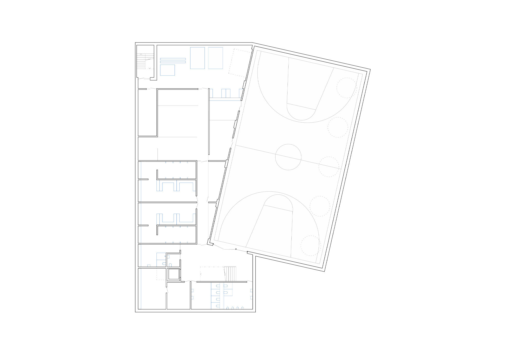 studiobirk, Bern, Schulanlage, Schulhaus, Volksschule, Erweiterung, Breitfeld, Bern, Neubau, Turnhalle, Schulraumerweiterung, Schulraum, Garderoben, Turnhalle