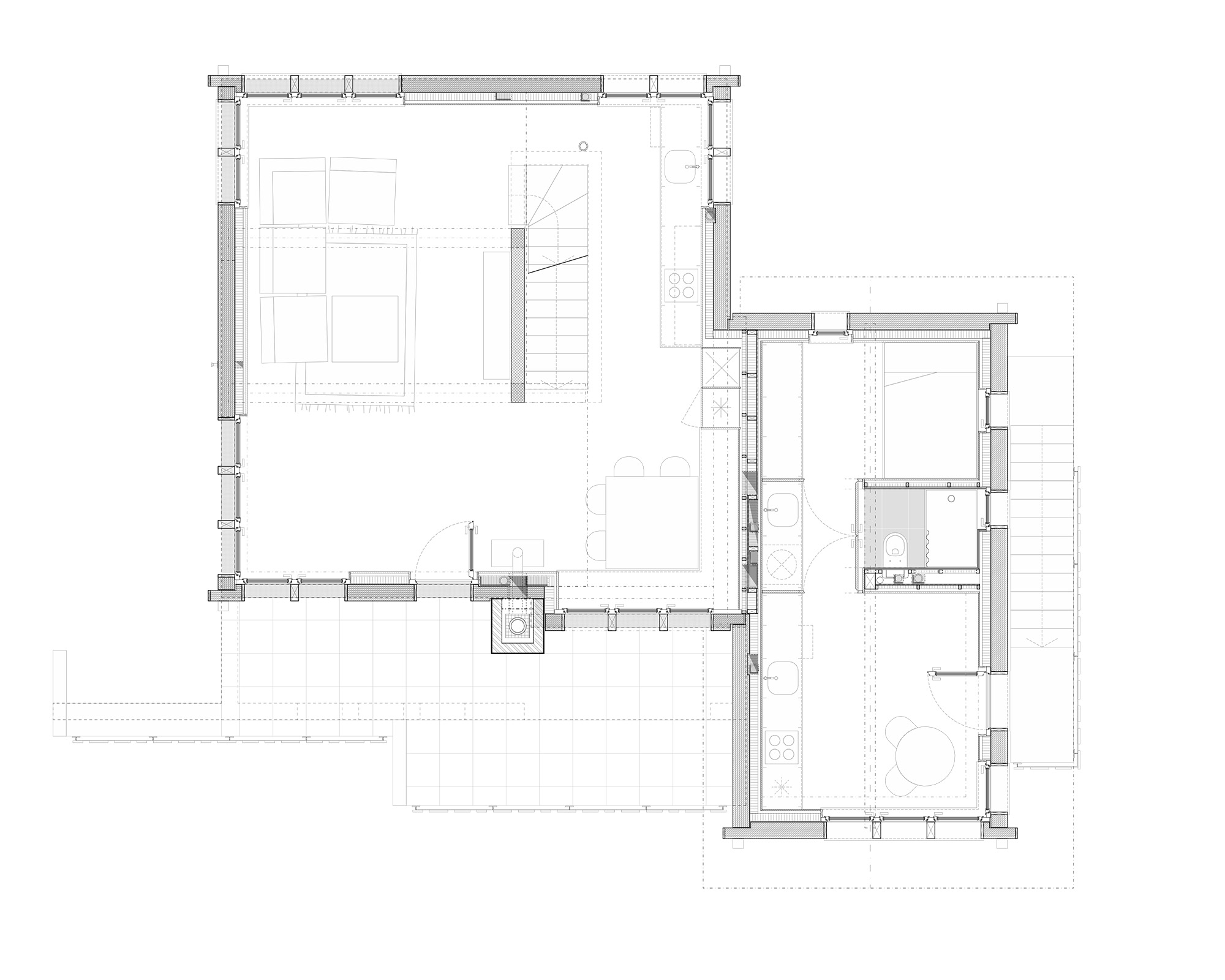 studiobirk, Furi, Zermatt, Holzbau, Vollholzbauweise, Obergeschoss